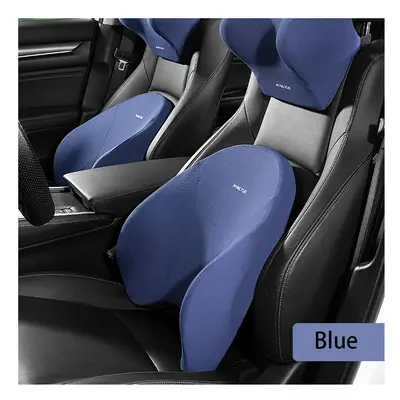 (1PC Blue Waist) Car Seat Headrest Pillow Neck Lumbar Support Pillow for Car Support for