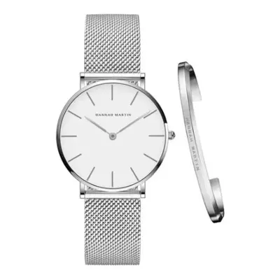 (silver) Hannah Martin Bracelet Japan Quartz Watches Top Luxury Brand Ladies Fashion Casual Watc