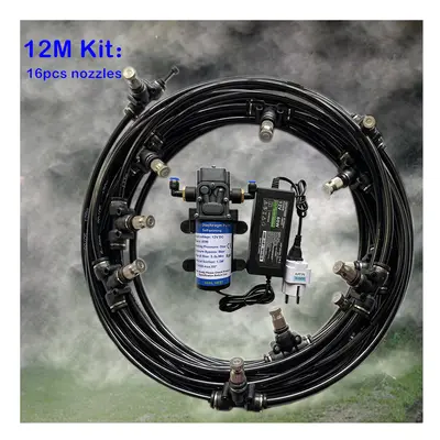 (12M Black Kit) A11 Electric sprayer 12V water pump 6M -18M disinfection watering kits 6mm slip 