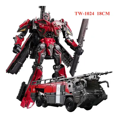 (18CM TW-1024) New 16.5CM Cool Toys Boy Dark Robot Car Anime Action Figures Tank Model Kids Gift