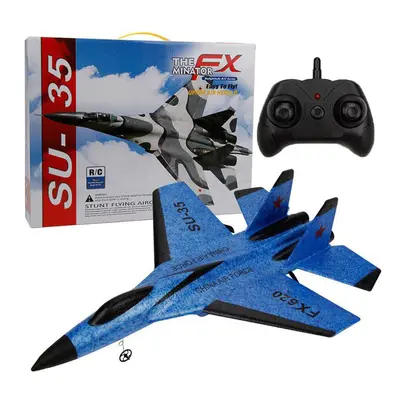 (RX620 Blue) RC Foam Aircraft SU-35 Plane 2.4G Radio Control Glider Remote Control Fighter Plane