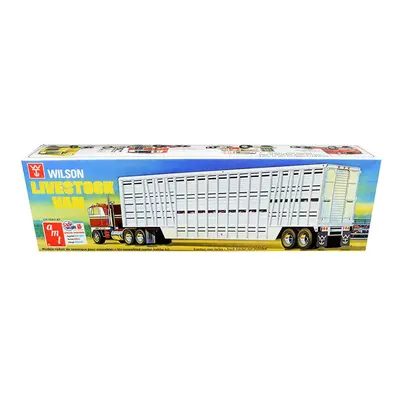 AMT Skill Model Kit Wilson Livestock Van Trailer 1/25 Scale Model by AMT