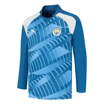 (XXLB) Man City Pre-Match LS Sweat Top (Lake Blue) - Kids