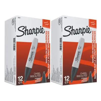 Sharpie Black Chisel Tip Permanent Markers 2-Packs of for a