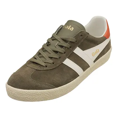 (12) Gola Medallist Mens Fashion Trainers in Khaki Off White