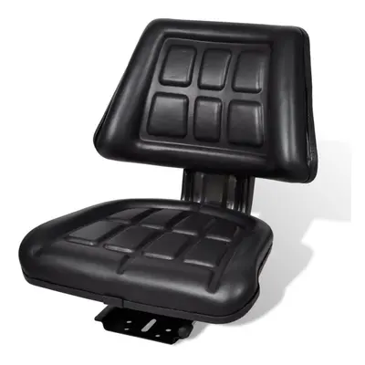 vidaXL Tractor Seat with Backrest Black Comfortable Quality Replace Accessory