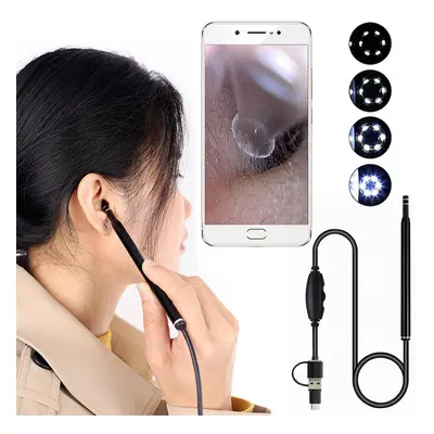 3 in LED Endoscope Otoscope Ear Camera Scope Ear Wax Removal Kit Earwax Cleaning