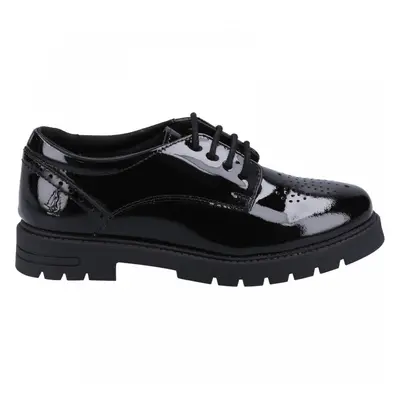 (3 (Adults'), Black) Jayne Patent SNR Black Girls Lace Up School Shoes