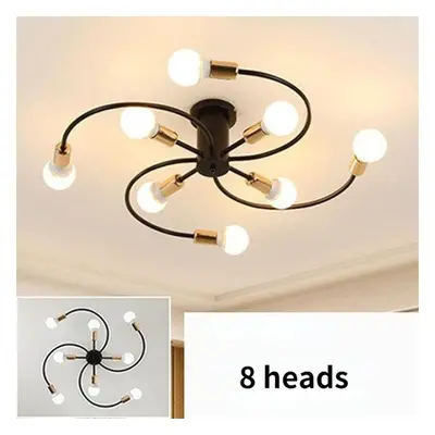 (black, heads) Nordic Dome Light Home Decoration Lighting6/8 Head Multi-pole Ceiling Light (bulb