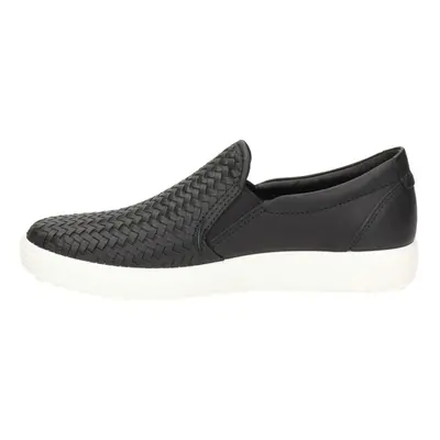 ECCO womens Soft Woven Slip on 2.0 Sneaker Black 8-8.5 US