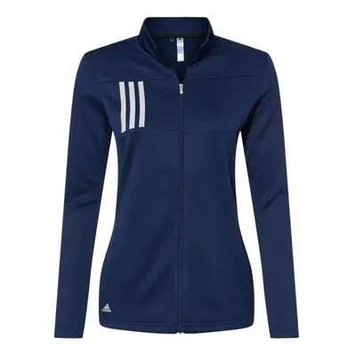 adidas - Women's 3-Stripes Double Knit Full-Zip - A483 - - Team Navy