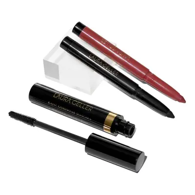 LAURA GELLER NEW YORK The Kajal Collection 3pc Makeup Set - Deep Black Kohl Eyeliner + Dahlia Li