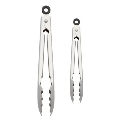 KitchenAid Set of Stainless Steel Tongs with Scalloped Edges Easy Lock Dishwasher Safe Durable a