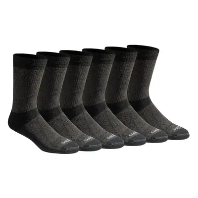 Dickies Men's Dri-Tech Moisture Control Max Full Cushion Crew Socks Available in M-XL Black Marl