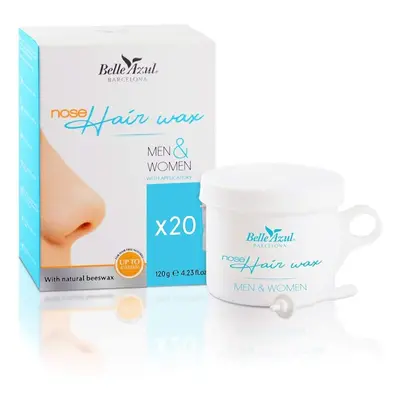 Belle Azul - Nose Hair Wax Kit - g + sticks - Nasal Hair Removal - With Natural Beeswax - Safe, 