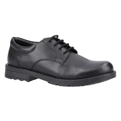 (UK 5, Black) Hush Puppies BRUNO Boys Leather School Shoes Black