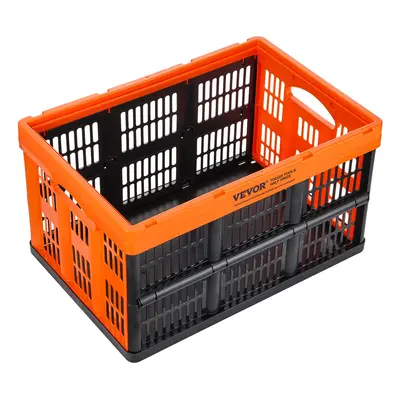 VEVOR Collapsible Storage Baskets Folding Plastic Stackable Container 45L 3-Pack