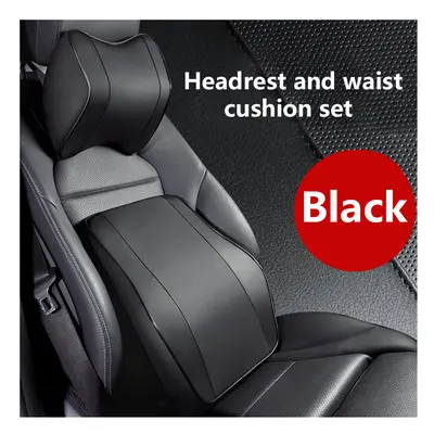 (1 Set A) Car Pillow Headrest Neck Rest Head Support Cushion Car Breathable Memory