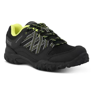 (11 UK Child, Black/Lime Punch) Regatta Childrens/Kids Edgepoint Waterproof Walking Shoes