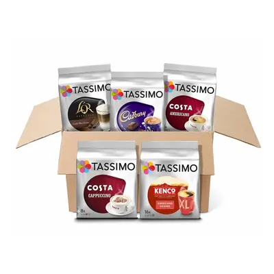 Tassimo Variety Box (Costa, Kenco, L'OR, Cadbury) - Pack of (56 Servings)