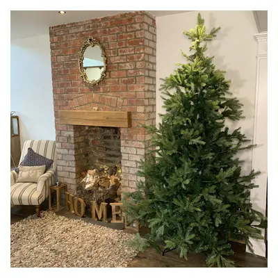 Everlands 240cm (8ft) Green Grandis Fir Real Look Christmas Tree Tips