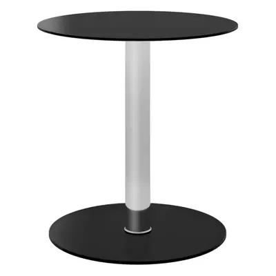 vidaXL Coffee Table Black Tempered Glass Telephone Stand Side Accent Desk