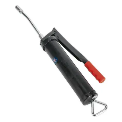 Side Lever Grease Gun - 3-Way Fill - Rigid Delivery Tube - Jaw Coupling