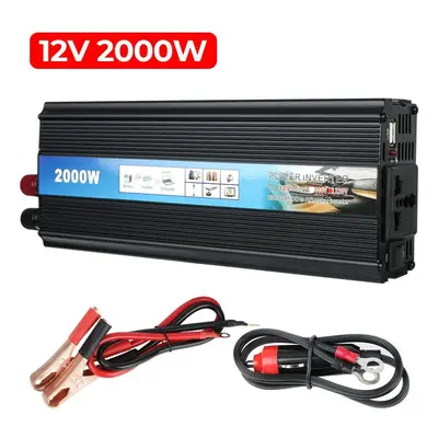 (12V 220V 2000W) Dc 12v To Ac 220v With Usb Charger Univesal Modified Sine Wave Inverter Power I