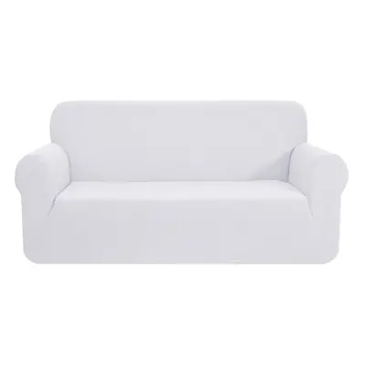 (white, Seater) Thick Elastic Sofa Cover Slipcover For Living Room Stretch Polar Fleece Armchair