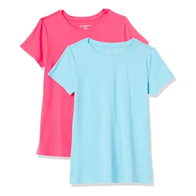 Women's Tech Stretch Short-Sleeve Crewneck T-Shirt (Available in Plus Size), Pack of 2, Neon Pin