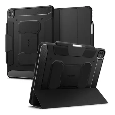 Spigen Rugged Armor Pro Designed for iPad Pro inch Case M4 (2024) with Pencil Holder - Black