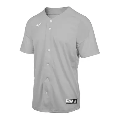 Mizuno Boys Youth Aerolite Full Button Baseball Jersey Grey Medium U