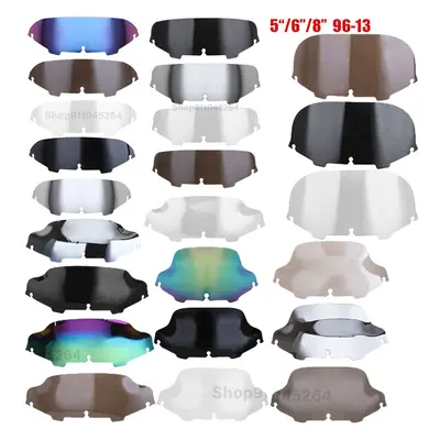 (Style1 8inch Tea) Motorcycle Variety 5"/6"/8" Windshield Upper Fairing Wind Deflector