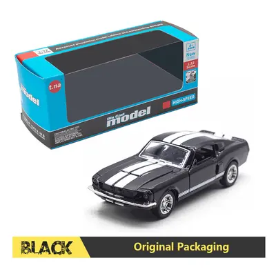 (BlackVB) 1:32 Alloy Diecast Mustang GT Classic Vintage Car Model Pull Back Car Miniature Vehicl