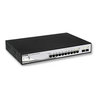 D-LINK - 10-Port Gigabit PoE Smart Managed Switch - 8x PoE Ports, Fanless