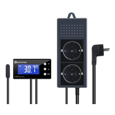 (EU Plug) Digital Aquarium Thermostat Temperature Controller Outlets Cool Heat Waterproof Sensor