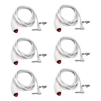 6X Nurse Call Cable 6.35mm Line Nurse Call Device Emergency Call Cable with Push Button Switch