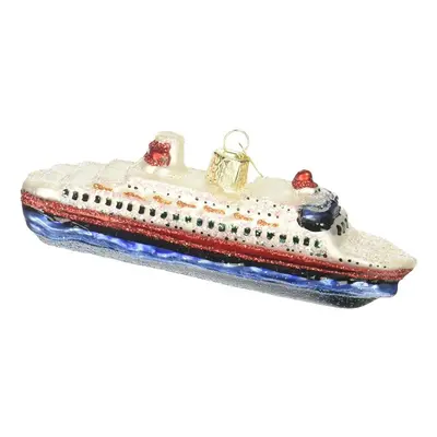 Old World Christmas Cruise Ship Glass Blown Ornaments for Christmas Tree