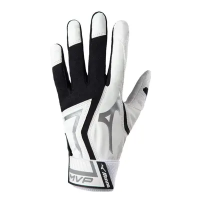 Mizuno MVP Baseball Batting Gloves Adult X-Large White/Black