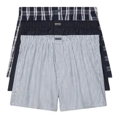 Calvin Klein Men's Cotton Classics 3-Pack Boxer Tide/Morgan Plaid Ti