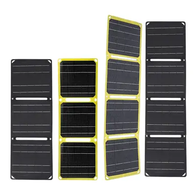 (Yellow Fold) 30W/40W 5V Portable Cell Phone Charge Panels PD 20W QC 3.0 5V 9V 12V Foldable Mobi