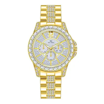 (gold, Without box) Bee Sister Bs Women Watches Quartz Diamond Luxury Watch Fashion Top Brand Wr