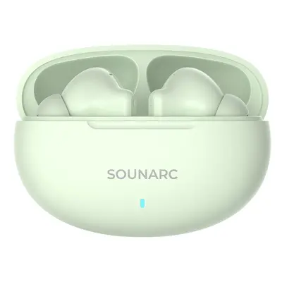 (Q1-Green) NEW SOUNARC Q1 Wireless Bluetooth Earphone, Quad mics Clear Call Earbuds