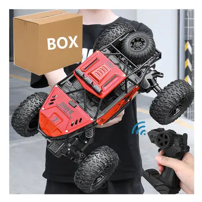 (28cm Red) 4/6WDRC CAR with Led lights 2.4G Cross-country Climbing Spray Racing Car Remote Contr