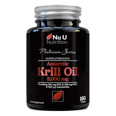 Antarctic Krill Oil Capsules High Strength 2000mg - Softgels - Omega Fish Oil Alternative - Sour