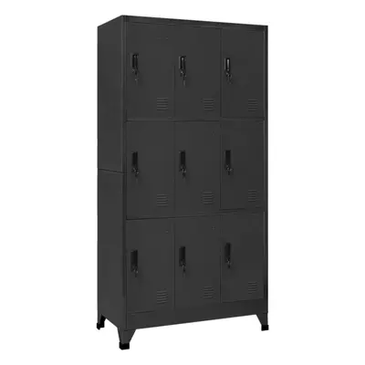 vidaXL Locker Cabinet Anthracite Steel Office Storage Filing Cabinet Locker