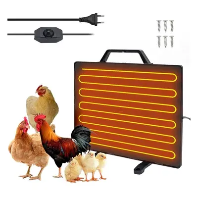 (EU Plug) Thermostatic Chicken Coop Heater 160w Poultry Heating Panel Temperature Winter Farm Ra