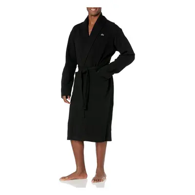 Lacoste mens Men's Long Sleeve Solid Robe Black X-Large US