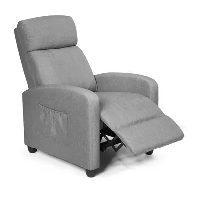 Upholstered Recliner Armchair Sofa Lounge Chair Adjustable Backrest