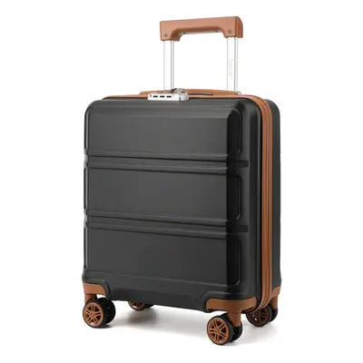 (Black/Brown) Inch ABS Hard Shell Suitcase Cabin Luggage With TSA Lock Children Or Adult Suitcas